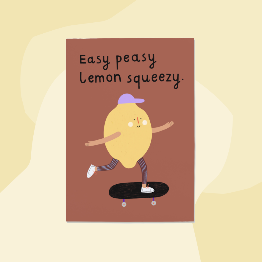 nuukk Postkarte Easy peasy lemon squeezy Concept Store Feinkostladen Feinkost Geschenke Geschenkeladen Köln Online Shop Foodies Gourmets