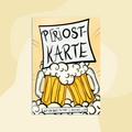 pinke distel Postkarte Prostkarte Bier