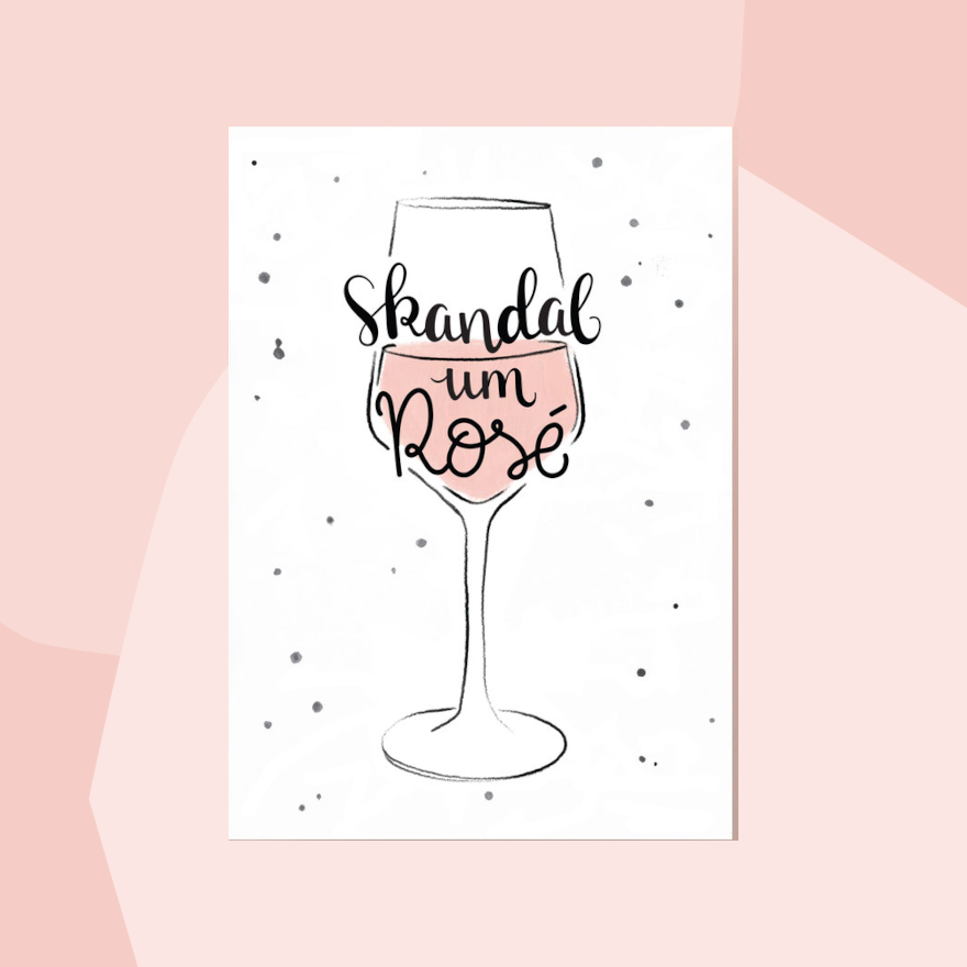 Postkarte: Skandal um Rosé
