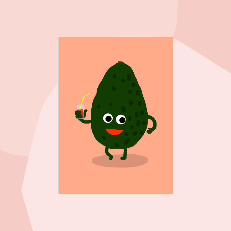 Squizzy P Postkarte Drinking Avocado Concept Store Feinkostladen Feinkost Geschenke Geschenkeladen Köln Online Shop Foodies Gourmets
