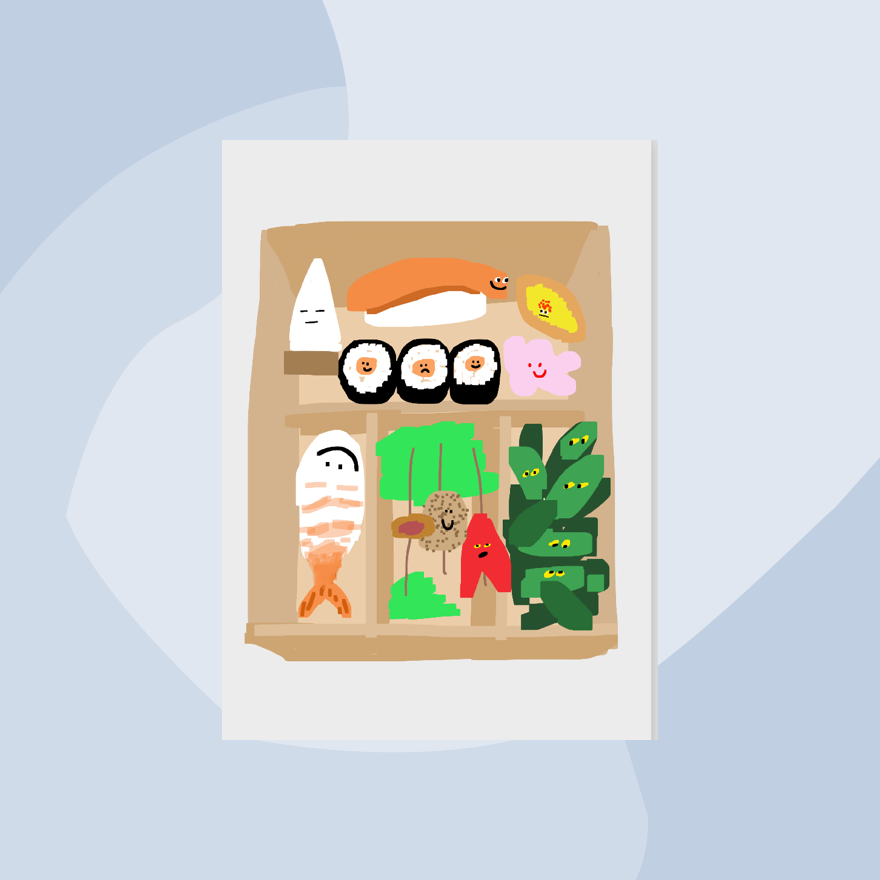 Squizzy P Postkarte Sushi Box Concept Store Feinkostladen Feinkost Geschenke Geschenkeladen Köln Online Shop Foodies Gourmets