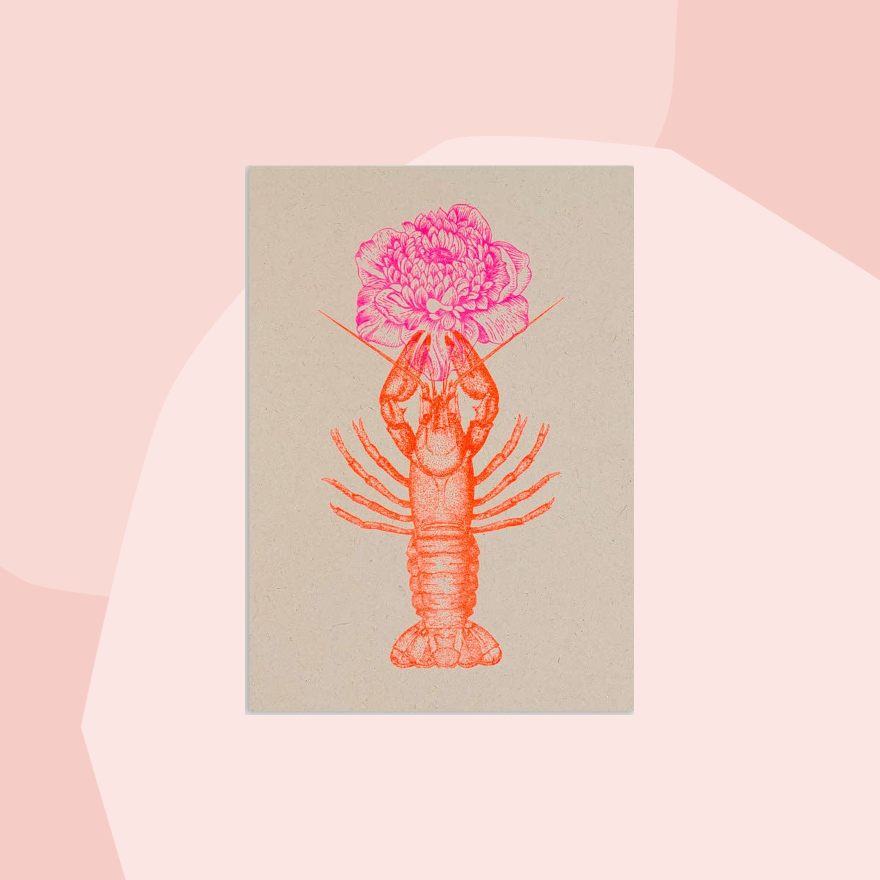togethery Postkarte Hummber Blume Feinkost Online Shop Feinkostladen Geschenke  Geschenkeladen Köln Foodies Gourmets Concept Store