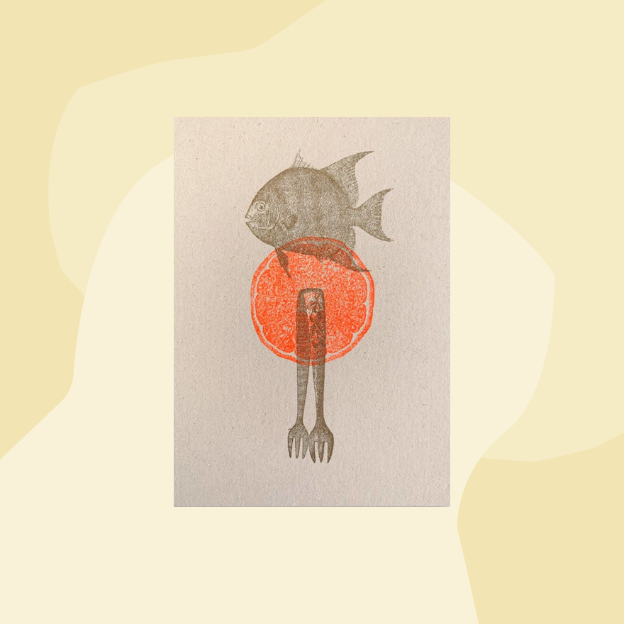 togethery Postkarte Orange Fisch Gabel Feinkost Online Shop Feinkostladen Geschenke  Geschenkeladen Köln Foodies Gourmets Concept Store