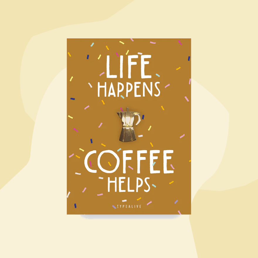 typealive Postkarte Kaffe Espresso Coffee Pin Köln Online Shop Geschenkeladen Feinkostladen Feinkost Gourmets Foodies
