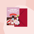 Postkarte: I work hard, so my cat can live a better life