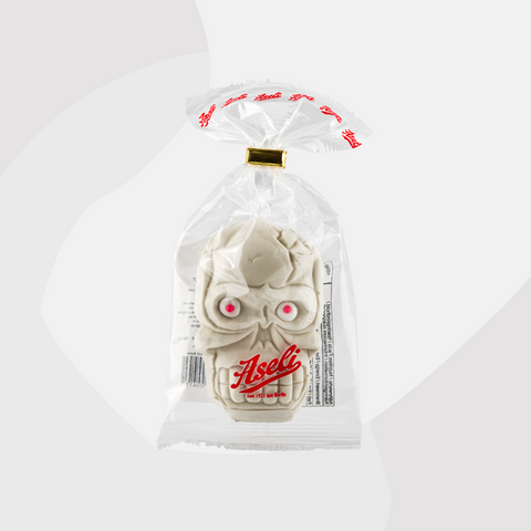 Schaumzucker-Totenkopf Halloween Aseli Feinkost Delikatessen Manufakturen Geschenke Köln Onlineshop
