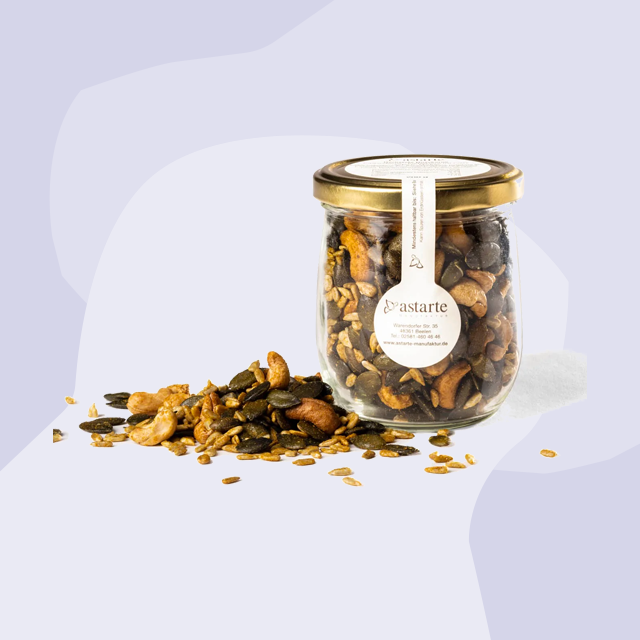 Nussmischung mit Curry „indisch“ Madras Astarte Manufaktur Feinkost Delikatessen Manufakturen Geschenke Köln Onlineshop Geschenkbox Muttertag
