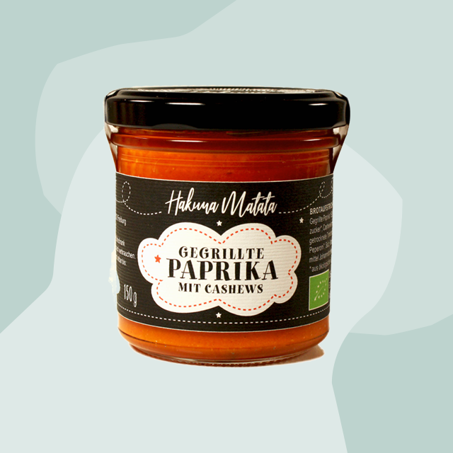 Brotaufstrich Gegrillte Paprika mit Cashews Hakuna Matata Feinkost Delikatessen Manufakturen Geschenke Köln Onlineshop