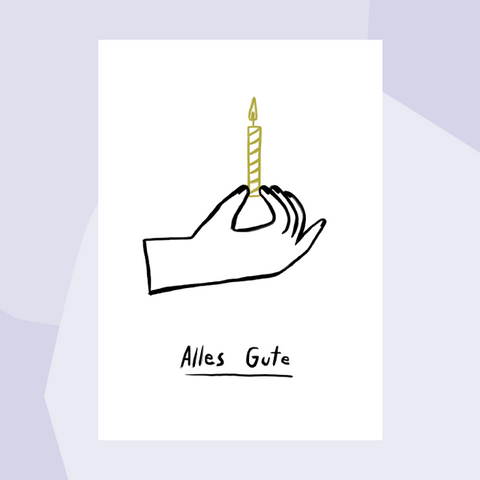Postkarte zum Geburtstag Alles Gute Happy Birthday Anker Design Grafik Geschenke Köln Onlineshop