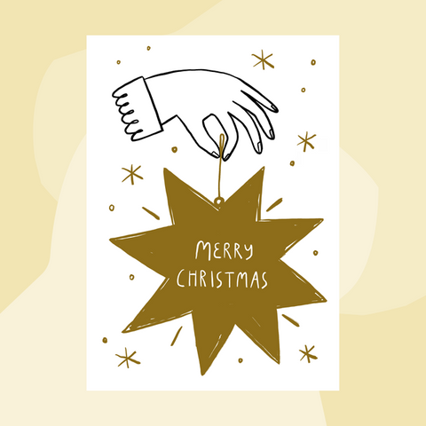 Postkarte Merry Christmas Anker Design Grafik Köln