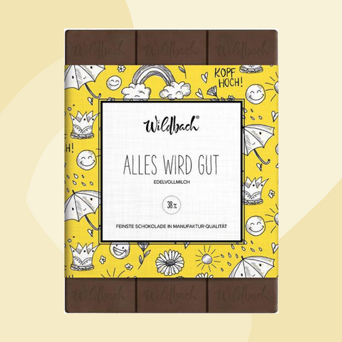 Wildbach Schokoladen Alles wird gut Vollmilchschokolade 70 g Feinkost Delikatessen Manufakturen Geschenke Köln Onlineshop