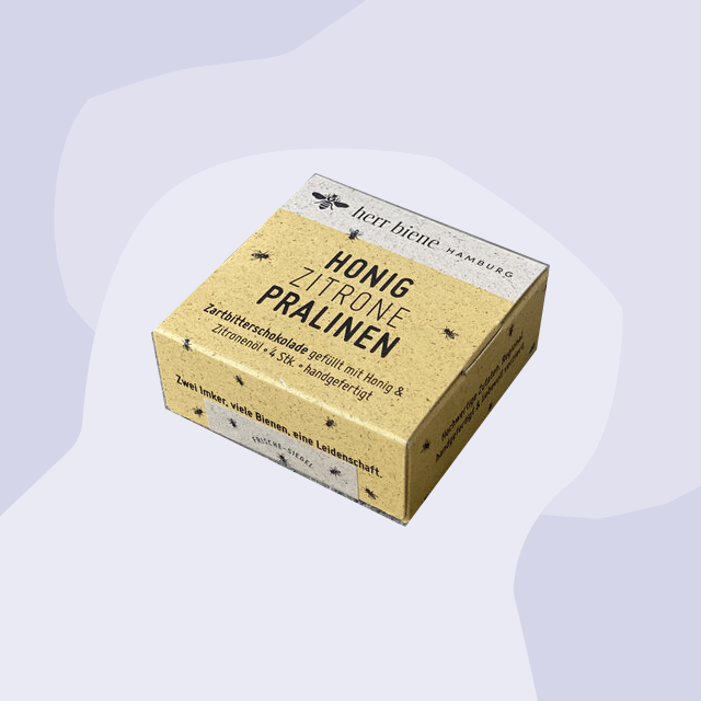 Honig-Zitronen-Pralinen herr biene 4 Pralinen Feinkost Delikatessen Manufakturen Geschenke Köln Online