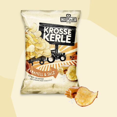 Kartoffelchips Karamell & Salz Krosse Kerle HeimART Feinkost Delikatessen Manufakturen Geschenke Köln Online