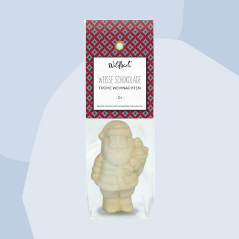 Schokoladenweihnachtsmann Weiße Schokolade  Wildbach Schokolade Feinkost Delikatessen Manufakturen Köln Geschenke Online